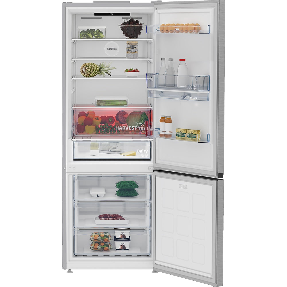 Combinado BEKO B3RCNE564HDXB1 | 560L, EverFresh+, Classe E, Look Inox