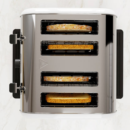 Torradeira Morphy Richards Venture Retro | 4 Fatias, Branco