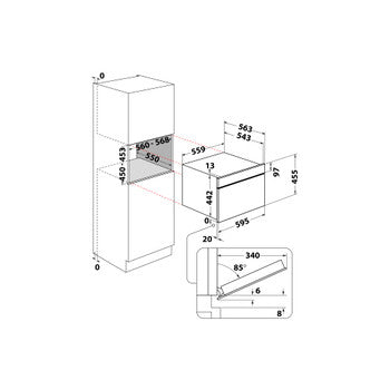 Forno Compacto Whirlpool WCC48HMSXA | 48L, Inox, Classe A+
