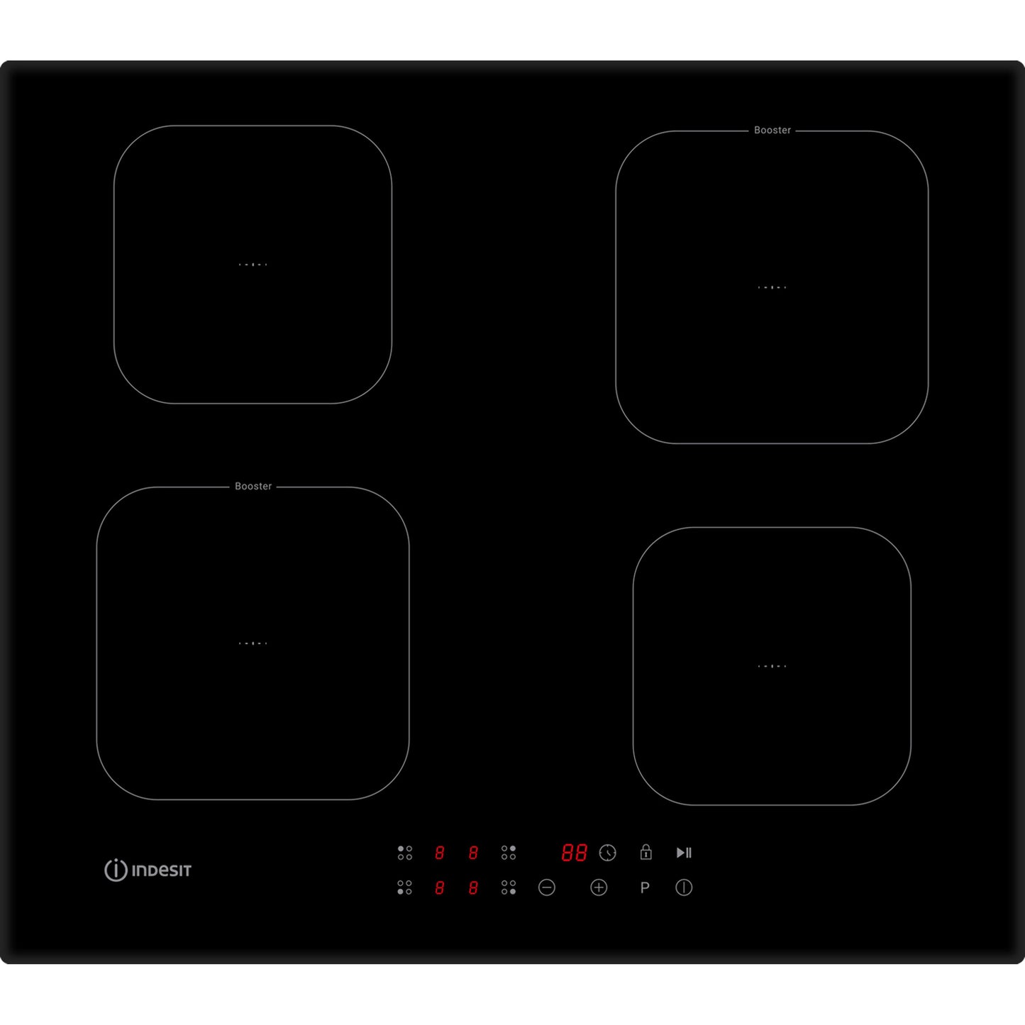 Placa de Indução Indesit ISF18Q60 NE | 7200W, 4 Zonas