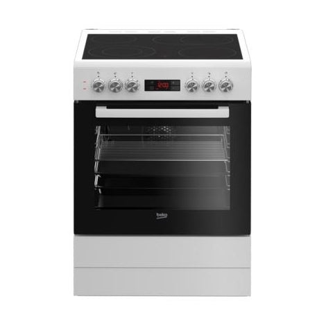 Fogão Vitrocerâmico Beko FBM67320WS | 4 Zonas, 72L