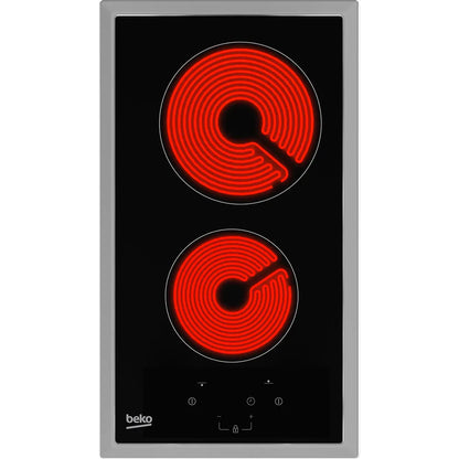 Placa Vitrocerâmica Beko HDMC32400TX | 2 Zonas, 3000W, Preto