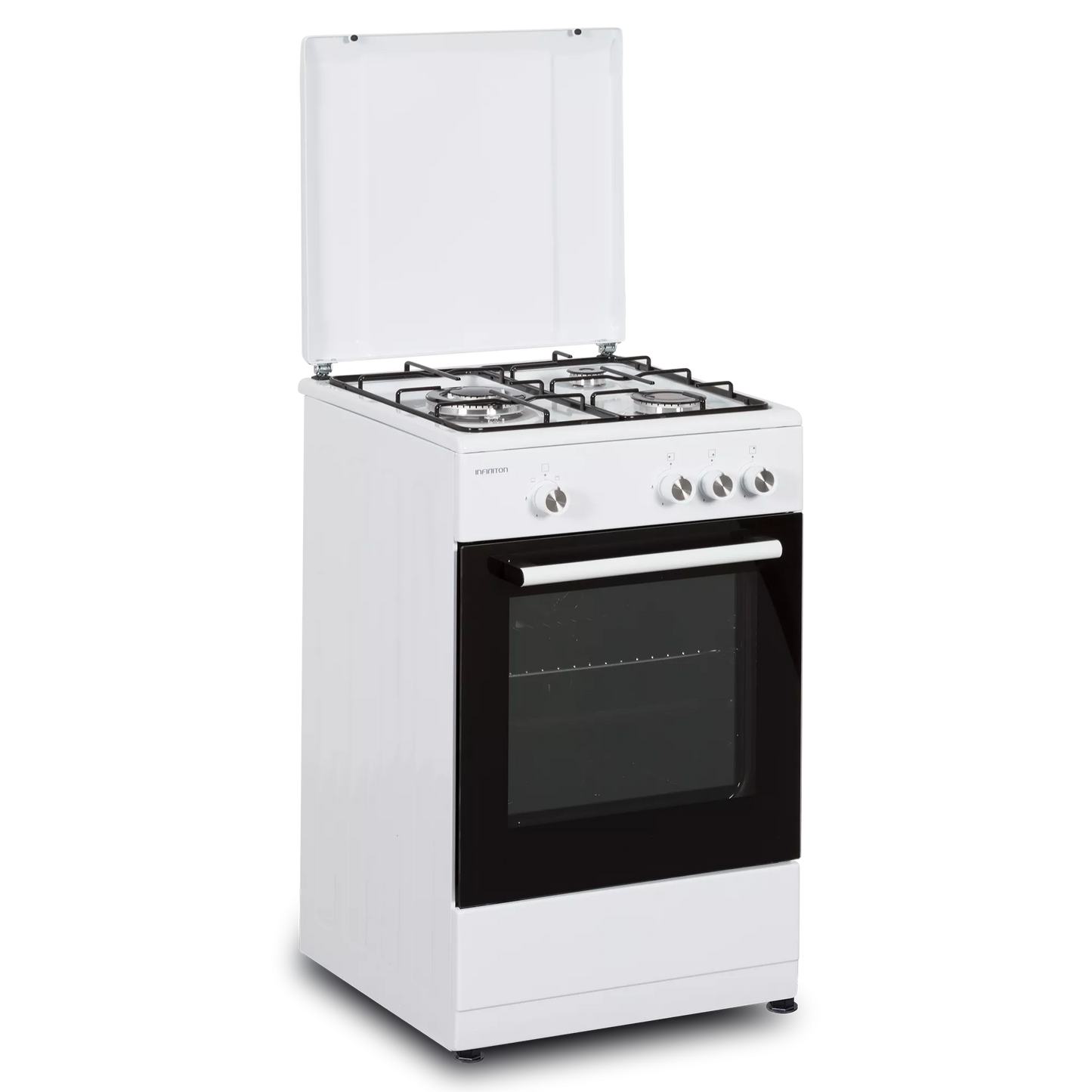 Fogão a Gás Infiniton CC56BWC | 3 Zonas, Forno Gás, 49.8cm