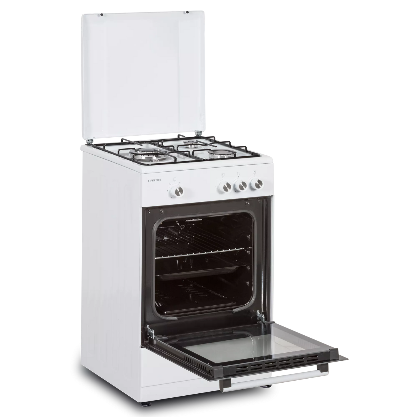 Fogão a Gás Infiniton CC56BWC | 3 Zonas, Forno Gás, 49.8cm