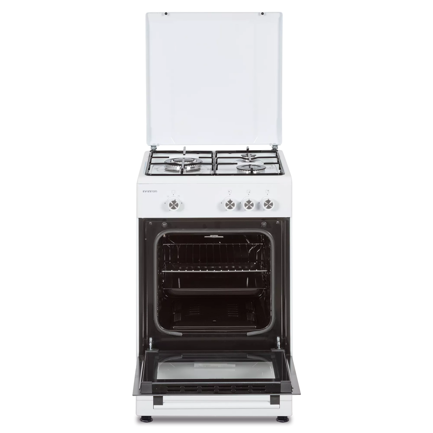 Fogão a Gás Infiniton CC56BWC | 3 Zonas, Forno Gás, 49.8cm