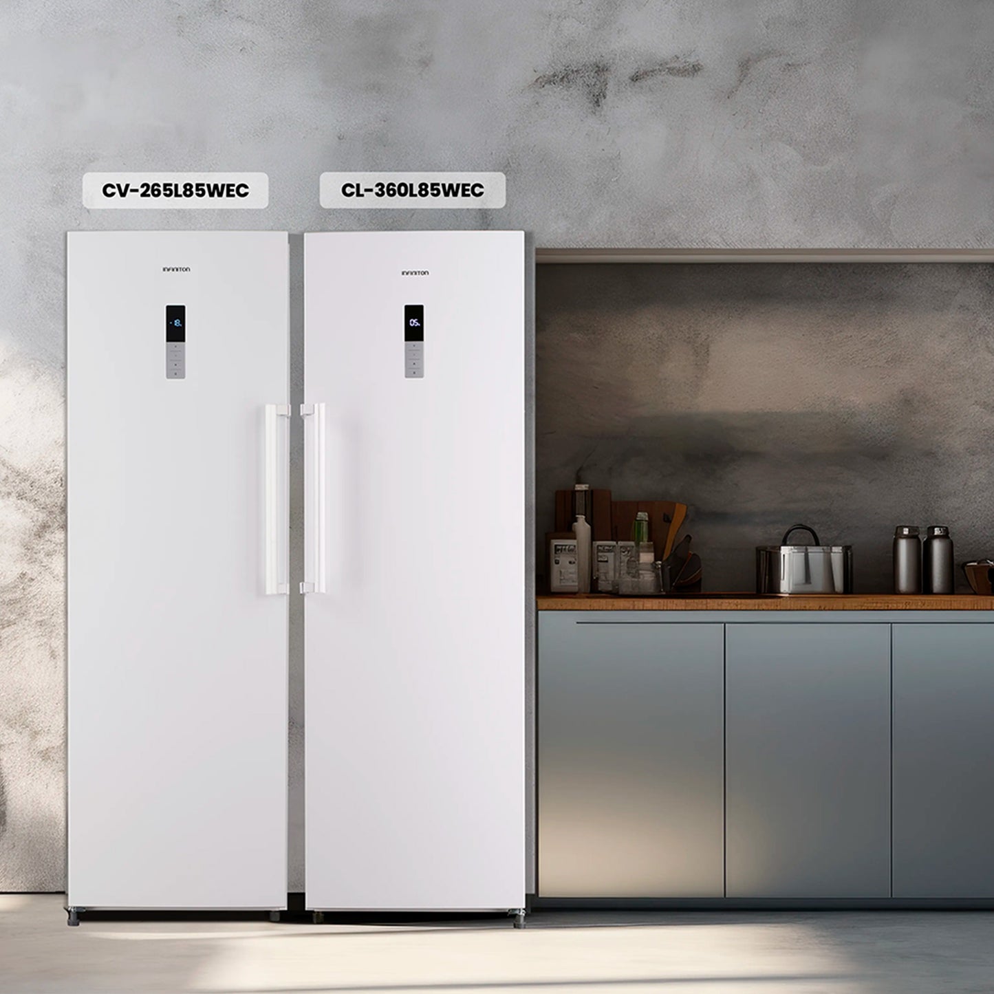 Arca Vertical Infiniton Cv265l85wem | Frost Free, Visor, LED