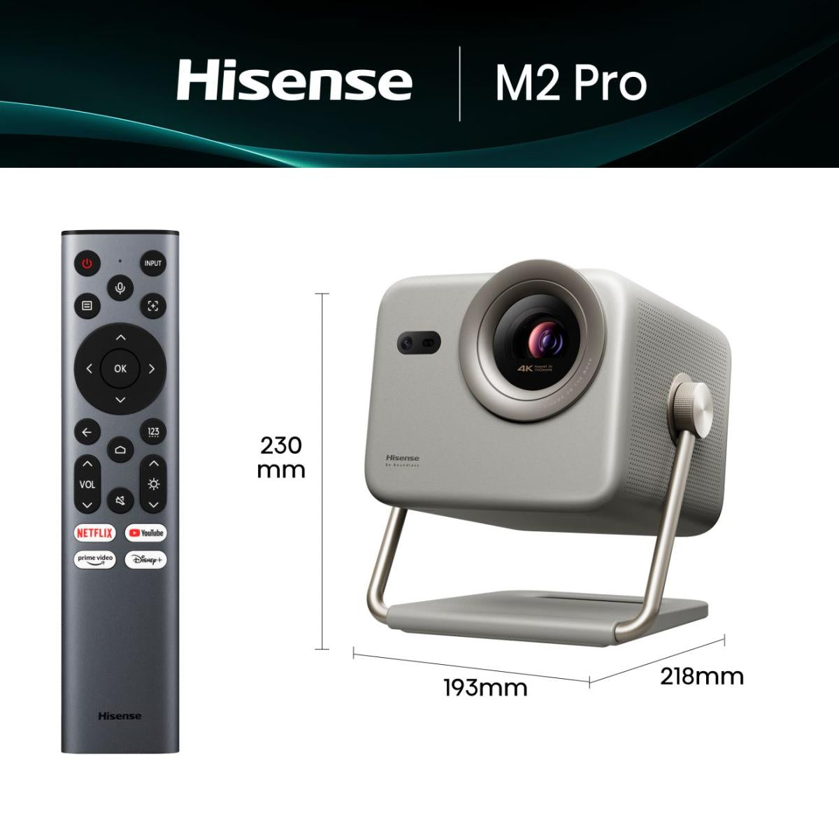 Projetor Laser Hisense M2 Pro | 4K UHD, 1300lm, DLP