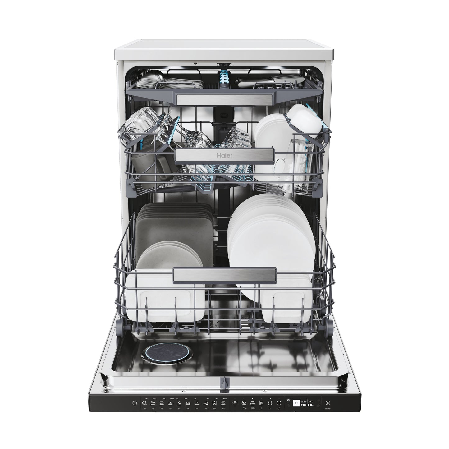 Máquina de Lavar Loiça Haier Xf4a4m4pdx | 14 Talheres, Wi-Fi, A