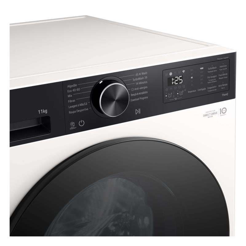 Máquina Lavar Roupa LG F4x5511THB | 11kg, 1400 rpm, SteamTM