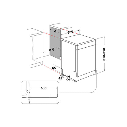Máquina de Lavar Loiça Whirlpool W7FHS51X | 15 talheres, Classe B