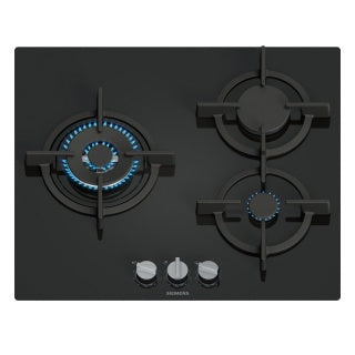 Placa a Gás Siemens EP6A6CI10 | 3 Queimadores, Vidro Preto, 8.000W