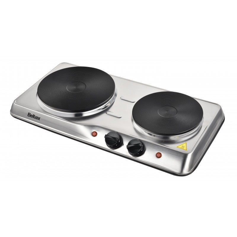 Placa Elétrica Beltax BHP0218 | 2 zonas, 2500W, Inox