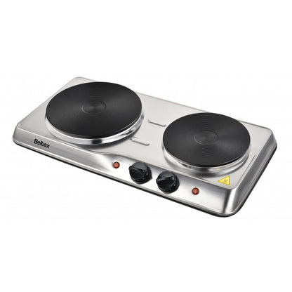 Placa Elétrica Beltax BHP0218 | 2 zonas, 2500W, Inox