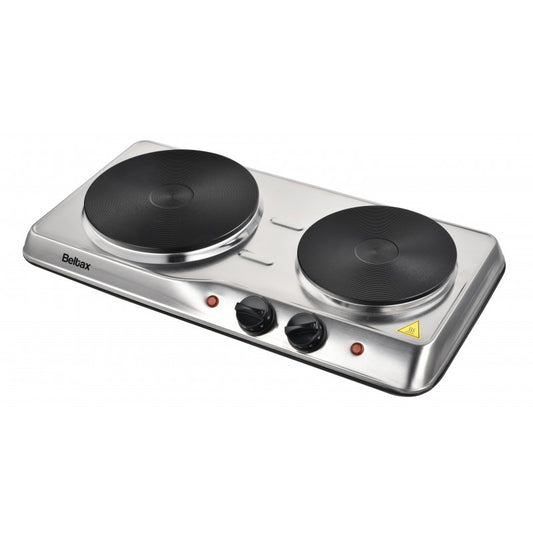 Placa Elétrica Beltax BHP0218 | 2 zonas, 2500W, Inox