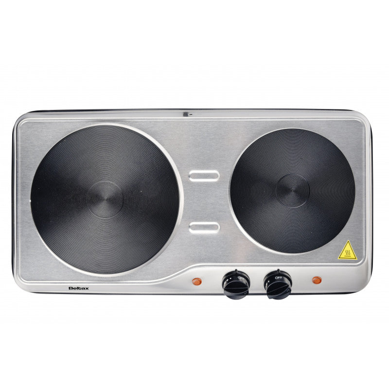 Placa Elétrica Beltax BHP0218 | 2 zonas, 2500W, Inox