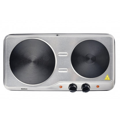 Placa Elétrica Beltax BHP0218 | 2 zonas, 2500W, Inox