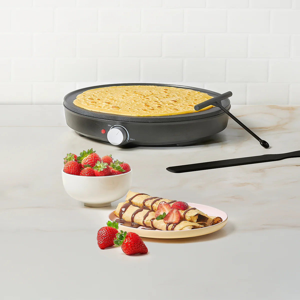 Máquina de Crepes Ufesa Dolcevita 1000W | 30cm, Antiaderente, Ajustável