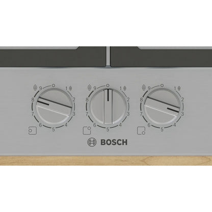 Placa a Gás Bosch PCC6A5I90 | 60 cm, Inox, 3 Queimadores, FlameSelect