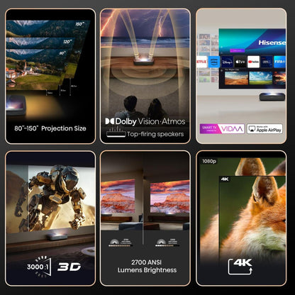 TV Hisense PL2 | 80-150", 4K, Laser