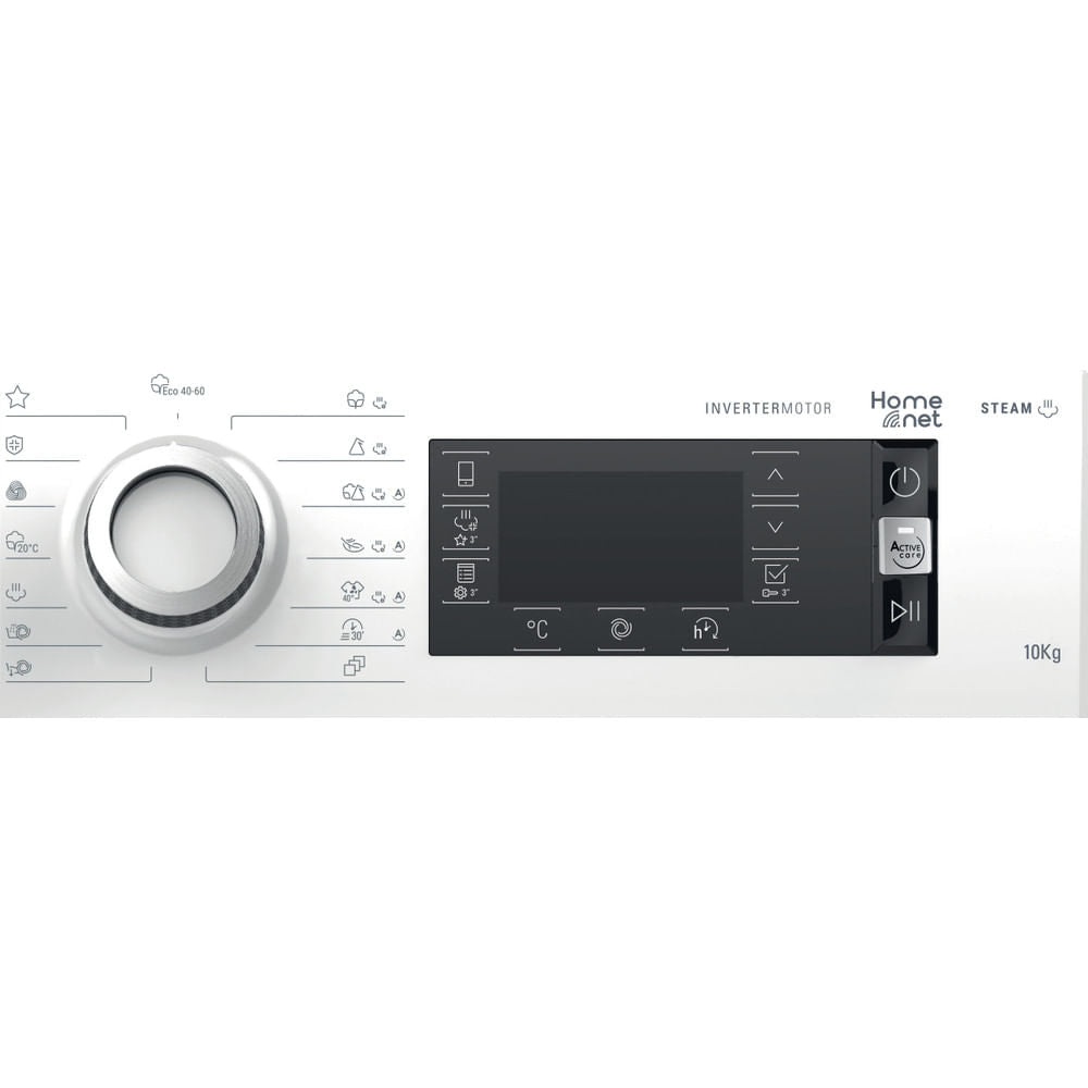 Máquina de Lavar Roupa Hotpoint NLCD10448WDAW | 10kg, 1400rpm, Active Care, Steam Pack, HomeNet