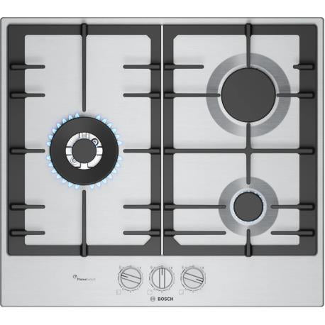 Placa a Gás Bosch PCC6A5I90 | 60 cm, Inox, 3 Queimadores, FlameSelect