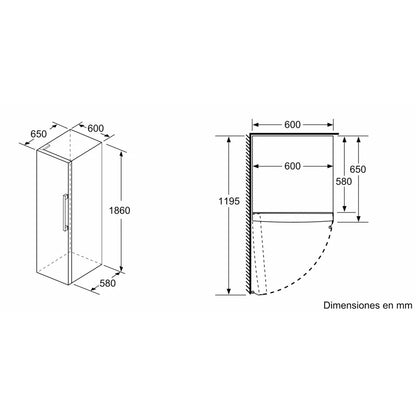 Frigorífico Bosch KSV36CIDP | 346L, No Frost, Classe D