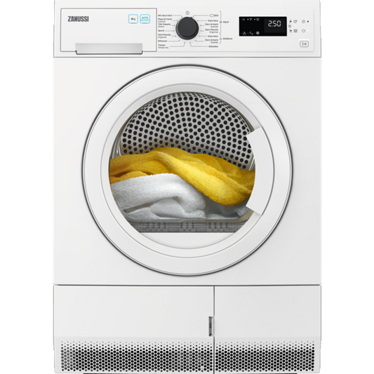 Secador de Roupa Zanussi ZDHF284W | 8kg, Bomba de Calor, A++
