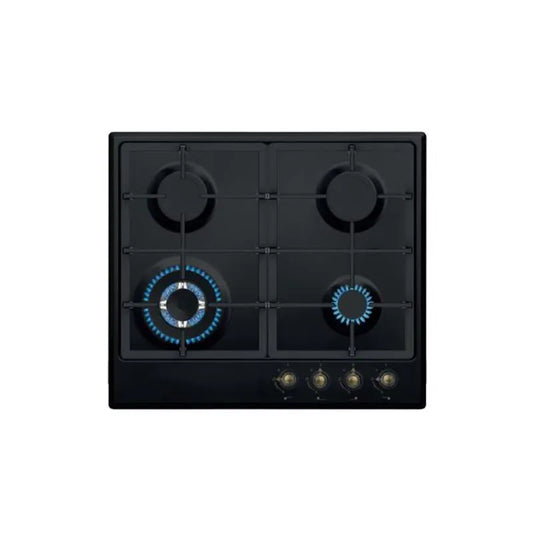 Placa a Gás Infiniton Gas41ro | 4 Zonas, Preto-dourado, Encastrável