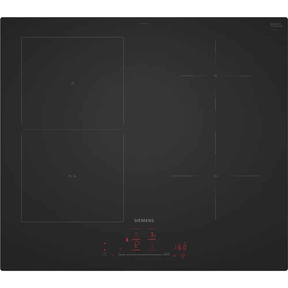 Placa de Indução Siemens ED61AHSC1E | 60 cm, 4 zonas, Home Connect