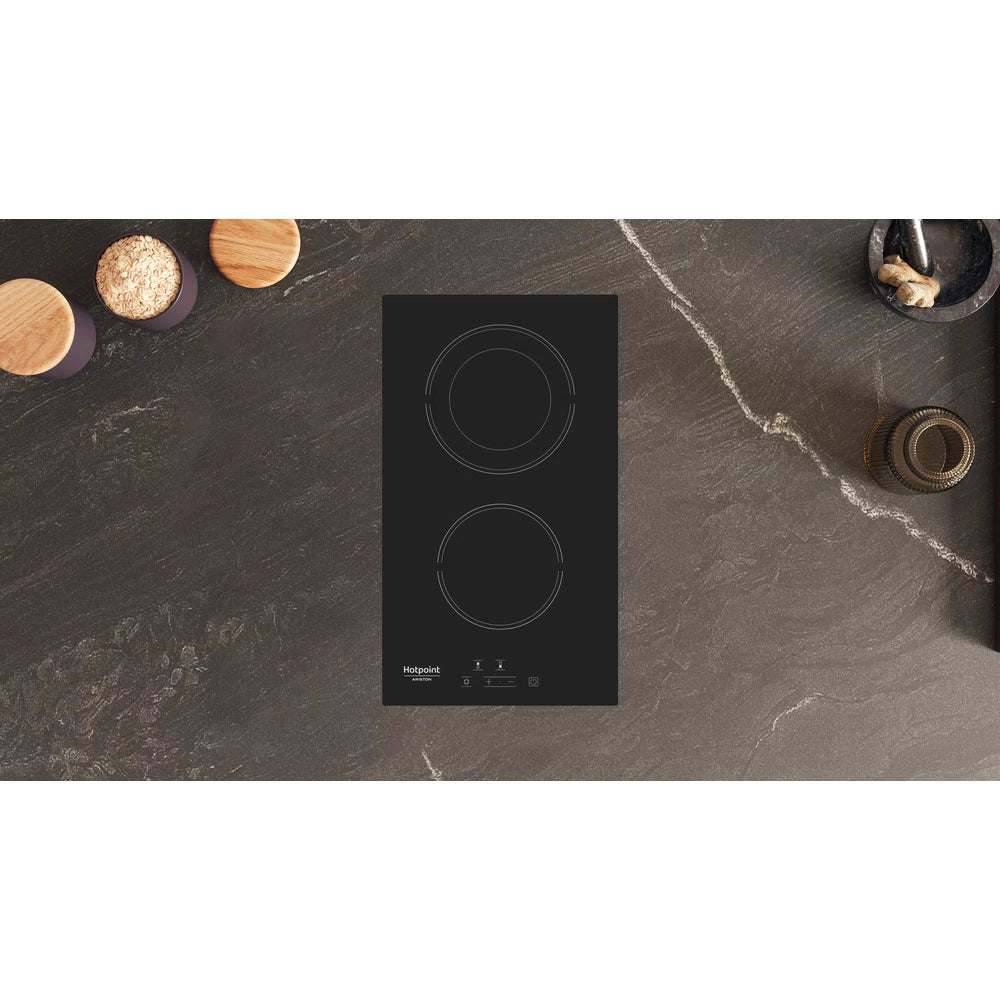 Placa Vitrocerâmica Hotpoint HRD5030B | 2 Zonas, 30cm, 2.9kW