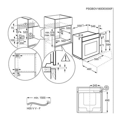 Forno AEG OS-6-PB-51-AM | 71L, Pirolítico, AirFry, Classe A+