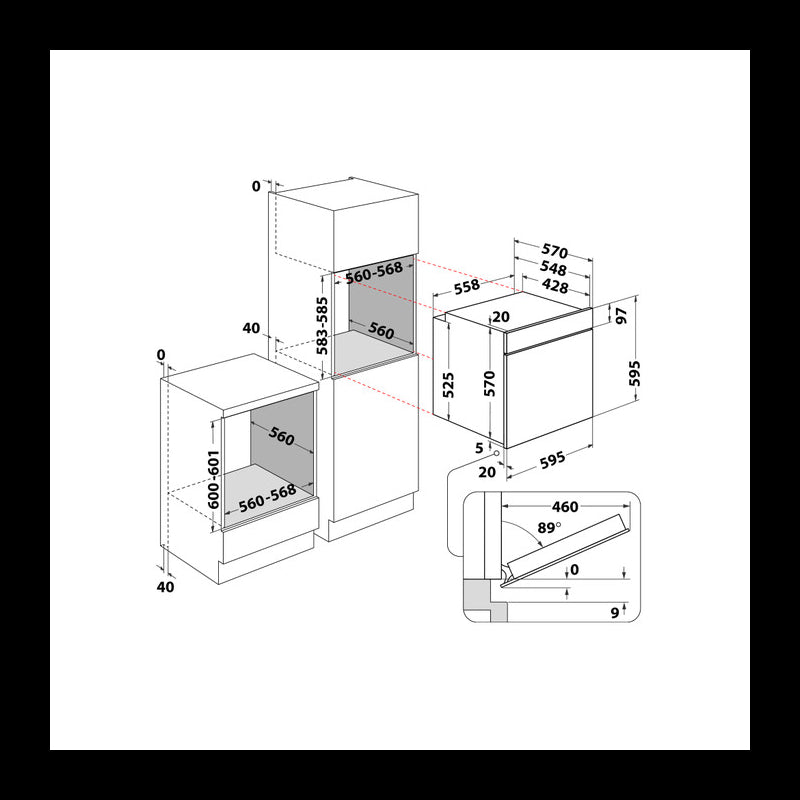 Forno Indesit IO 275P X | 71L, Pirolítico, Inox, Classe A+