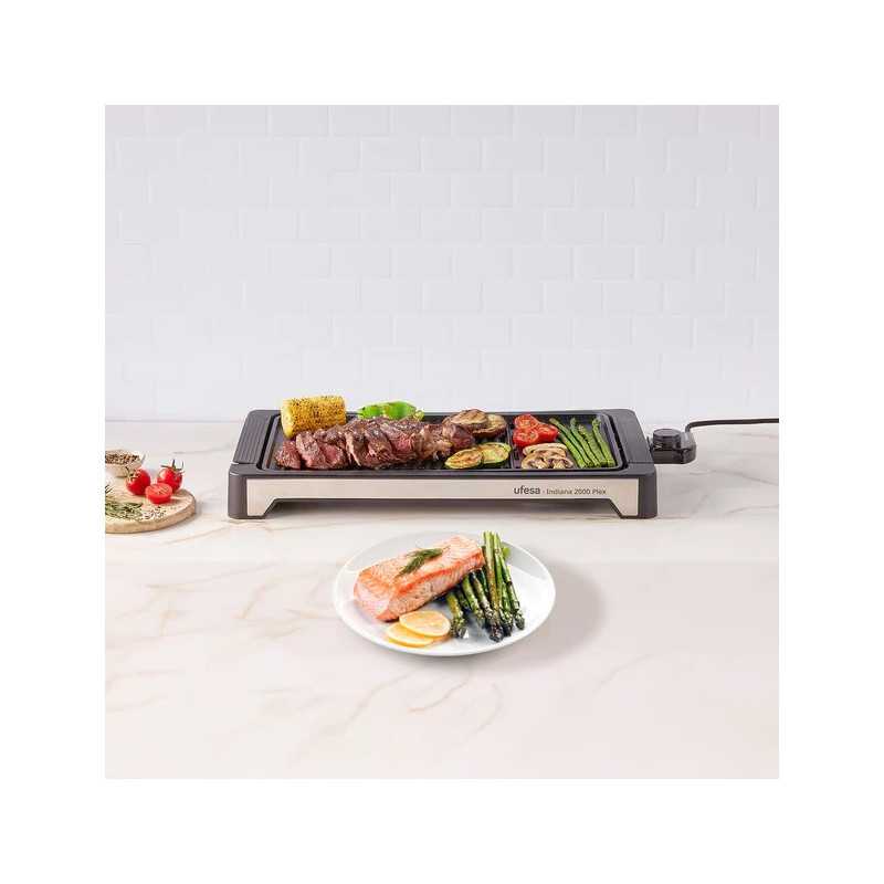 Grelhador de Mesa UFESA Indiana 2000 Plex | 2000W, 45x25 cm, Antiaderente