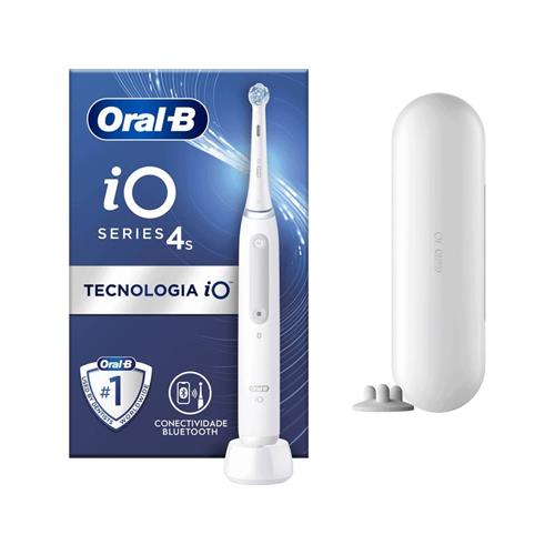 Escova de dentes elétrica Oral-B iO 4S Branca | 4 modos