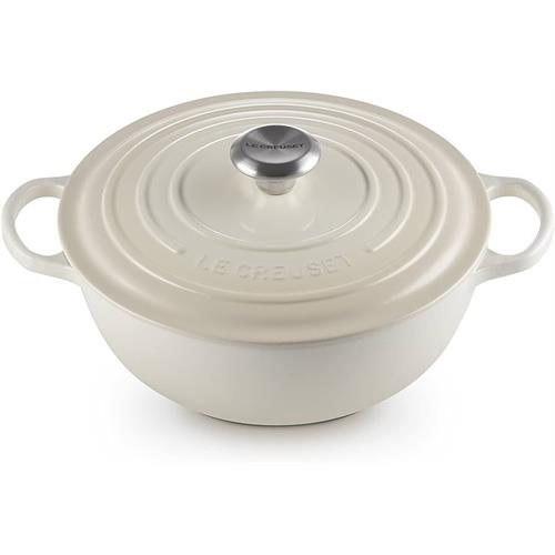 Caçarola Le Creuset Marmite 26cm | Ferro Fundido, 4.1L, Merengue