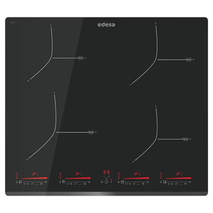 Placa de Indução Edesa EIM6422B | 4 zonas, 7100W, Preto