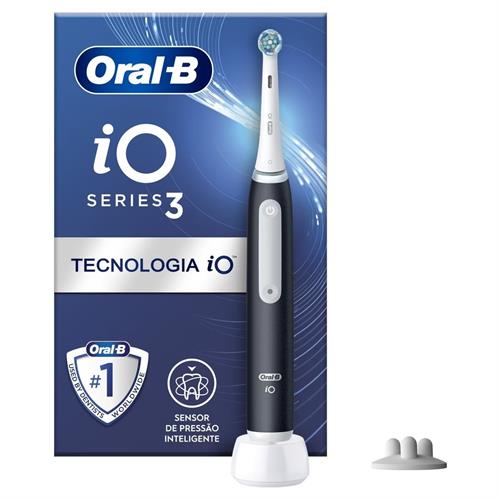Escova de dentes elétrica Oral-B iO 3 Preta | 3 modos
