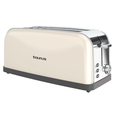 Torradeira Taurus Vintage Cream | 1400W, 2 Ranhuras, Inox