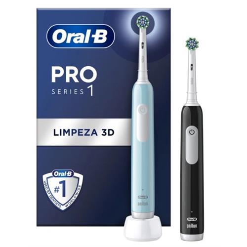 Escova de Dentes Elétrica Oral-B Pro Series 1 Duo | Preto e Azul