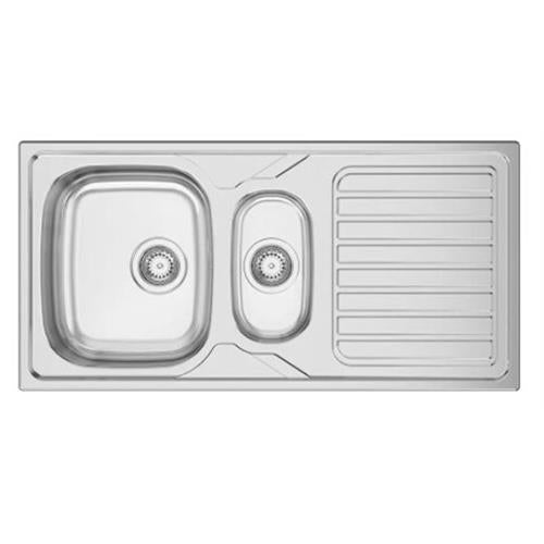Lava-loiça RODI Okio Line 100 | Inox Polido, 1½ Cuba, Encastrar