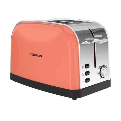Torradeira Taurus Vintage II Coral | 950W, 2 ranhuras, 7 níveis
