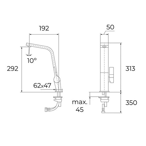 Misturadora Monocomando Teka ICC 915 | Bica alta, Latão