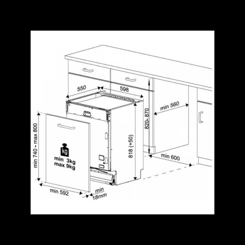 Máquina de Lavar Loiça Encastre BEKO BDIN385B0CW | 15 Talheres