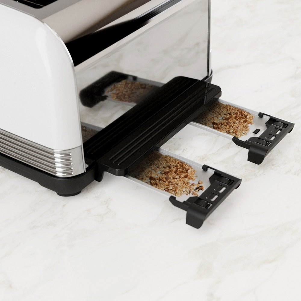 Torradeira Morphy Richards Venture Retro | 4 Fatias, Branco