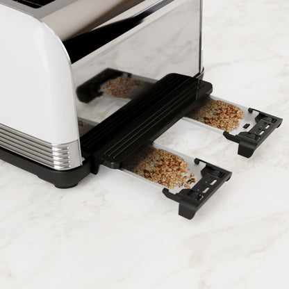 Torradeira Morphy Richards Venture Retro | 4 Fatias, Branco