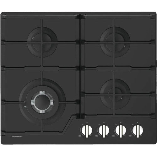 Placa a Gás CONFORTEC CFH6084CB | 4 queimadores, 60cm, 6750W