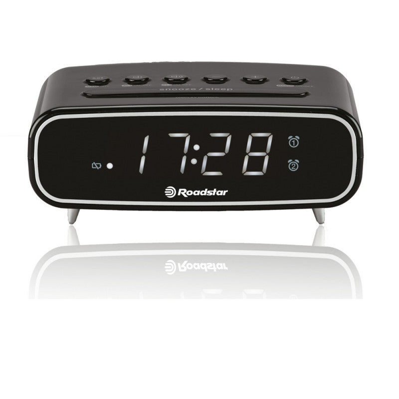 Rádio Roadstar CLR2310BK | FM, Alarme duplo, 0.7"
