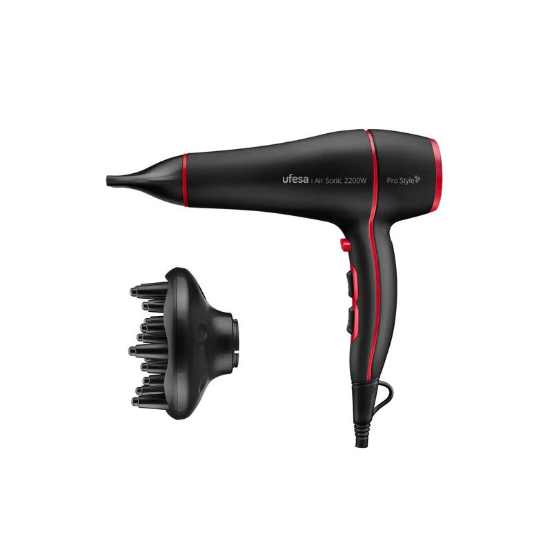 Secador Cabelo UFESA Airsonic | 2200W, 2 velocidades, jato frio