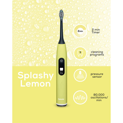 Escova de Dentes Sónica Beurer SC50 Splashy Lemon | 22 dias bateria