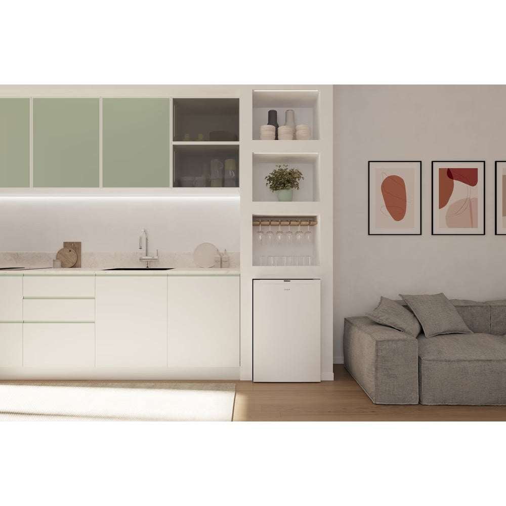 Frigorífico Mini Candy CNOQ-2-S-58-EW | 114L, Classe E, Portas reversíveis